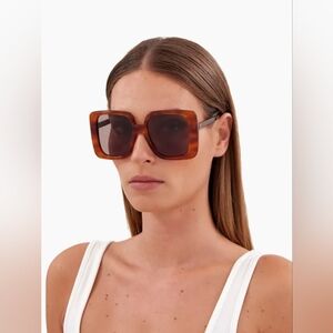 New GUCCI women’s oversized square sunnies sunglasses